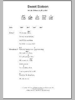 Sweet Sixteen von Billy Idol (Download) 