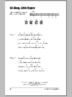Git Along, Little Dogies von John A. Lomax (Download) 