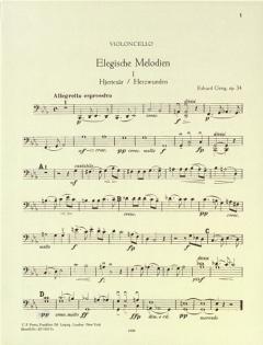 2 elegische Melodien op. 34 von Edvard Grieg für Streichorchester im Alle Noten Shop kaufen (Einzelstimme) - EP1930VC