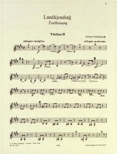 Landerkennung op. 31 von Edvard Grieg 