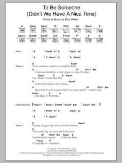 To Be Someone (Didn't We Have A Nice Time) von The Jam (Download) 