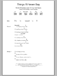 Things I'll Never Say von Avril Lavigne (Download) 