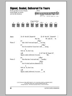 Signed, Sealed, Delivered I'm Yours von Stevie Wonder (Download) 