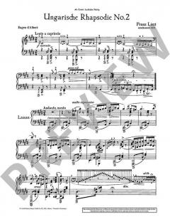 Ungarische Rhapsodie Nr. 2 cis-Moll von Franz Liszt 