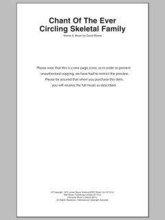 Chant Of The Ever Circling Skeletal Family von David Bowie (Download) 