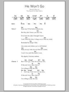 He Won't Go von Adele (Download) 