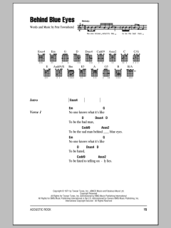 Behind Blue Eyes von The Who (Download) 