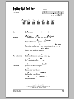 Better Not Tell Her von Carly Simon (Download) 