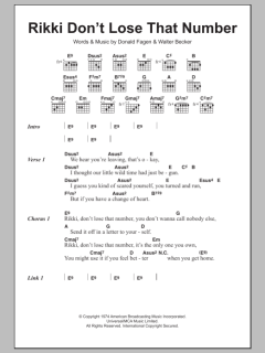 Rikki Don't Lose That Number von Steely Dan (Download) 