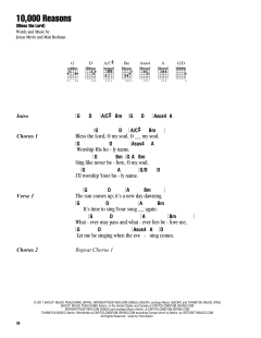 10,000 Reasons (Bless The Lord) von Matt Redman (Download) 