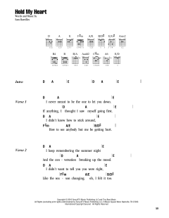 Hold My Heart von Sara Bareilles (Download) 