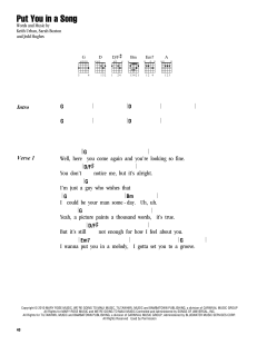 Put You In A Song von Keith Urban (Download) 