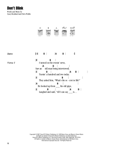 Don't Blink von Kenny Chesney (Download) 