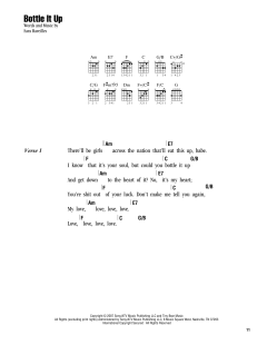 Bottle It Up von Sara Bareilles (Download) 