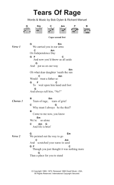 Tears Of Rage von Bob Dylan (Download) 