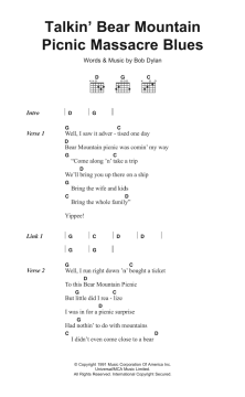 Talkin' Bear Mountain Picnic Massacre Blues von Bob Dylan (Download) 