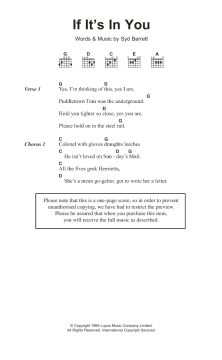 If It's In You von Syd Barrett (Download) 