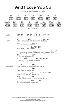 And I Love You So von Don McLean (Download) 