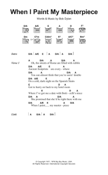 When I Paint My Masterpiece von Bob Dylan (Download) 