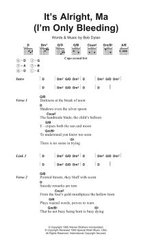 It's Alright Ma (I'm Only Bleeding) von Bob Dylan (Download) 