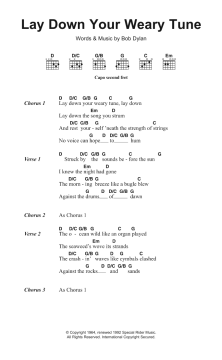 Lay Down Your Weary Tune von Bob Dylan (Download) 