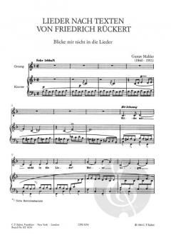 Lieder nach Texten von Friedrich Rückert von Gustav Mahler 