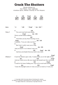 Crack The Shutters von Snow Patrol (Download) 