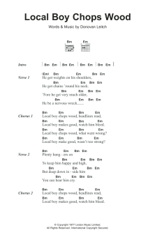 Local Boy Chops Wood von Donovan (Download) 