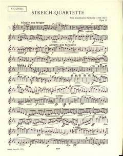 Streichquartette op. 12, 13, 80, 81 von Felix Mendelssohn Bartholdy im Alle Noten Shop kaufen (Stimmensatz)