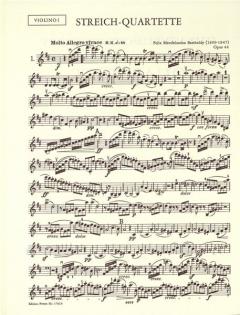 Streichquartette op. 44 von Felix Mendelssohn Bartholdy im Alle Noten Shop kaufen (Stimmensatz)