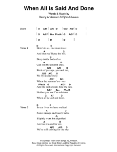 When All Is Said And Done von ABBA (Download) 