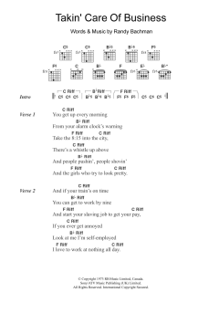 Takin' Care Of Business von Bachman-Turner Overdrive (Download) 