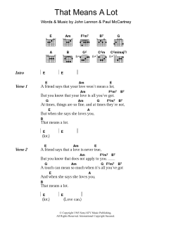 That Means A Lot von The Beatles (Download) 