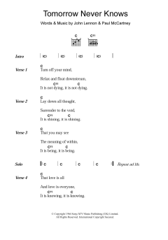 Tomorrow Never Knows von The Beatles (Download) 