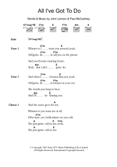 All I've Got To Do von The Beatles (Download) 