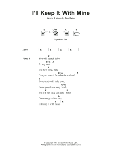 I'll Keep It With Mine von Bob Dylan (Download) 