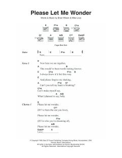 Please Let Me Wonder (Download) 