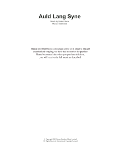 Auld Lang Syne von Traditional (Download) 