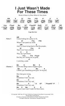 I Just Wasn't Made For These Times (Download) 