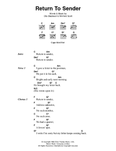 Return To Sender von Elvis Presley (Download) 