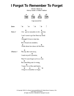 I Forgot To Remember To Forget von Elvis Presley (Download) 