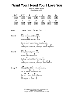 I Want You, I Need You, I Love You von Elvis Presley (Download) 