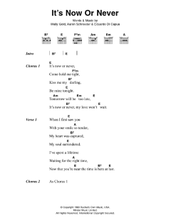 It's Now Or Never von Elvis Presley (Download) 