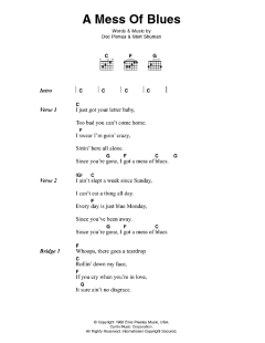 A Mess Of Blues von Elvis Presley (Download) 