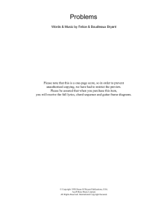 Problems von The Everly Brothers (Download) 