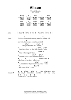 Alison von Elvis Costello (Download) 