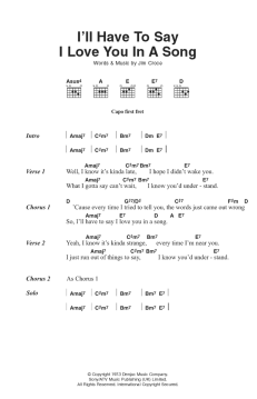 I'll Have To Say I Love You In A Song von Jim Croce (Download) 