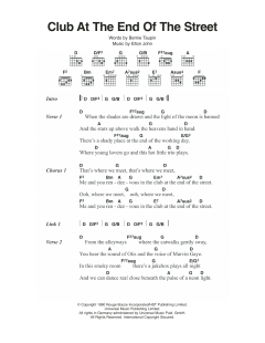 Club At The End Of The Street von Elton John (Download) 