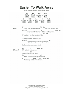 Easier To Walk Away von Elton John (Download) 