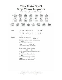 This Train Don't Stop There Anymore von Elton John (Download) 